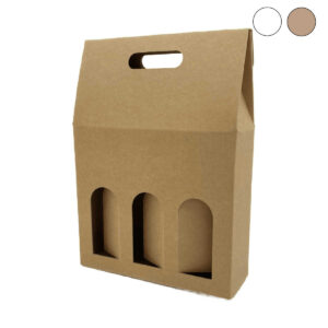 Portabottiglie da 3 in Cartoncino - 90x270x398 mm