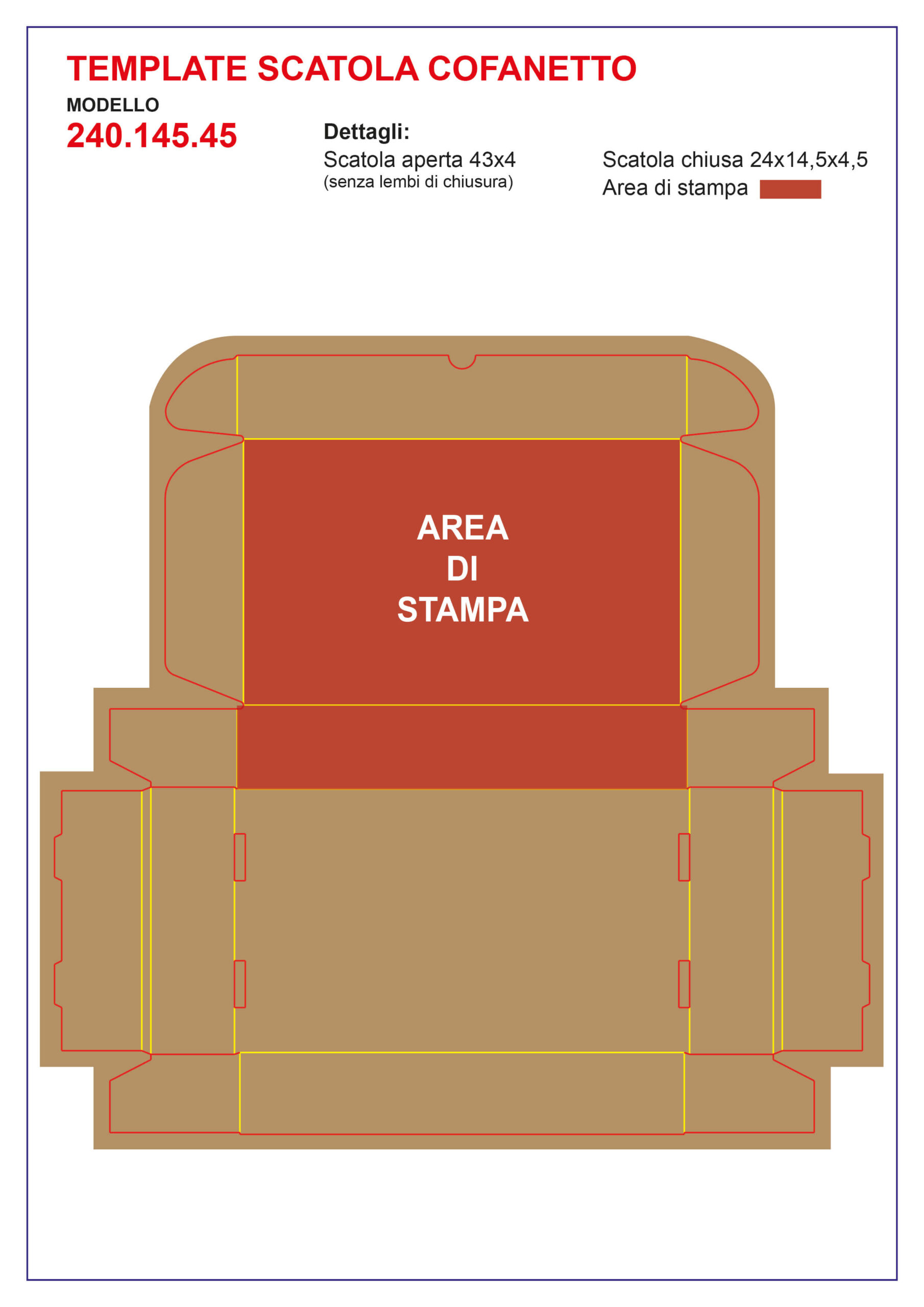 template cofanetto 240.145.45 mm