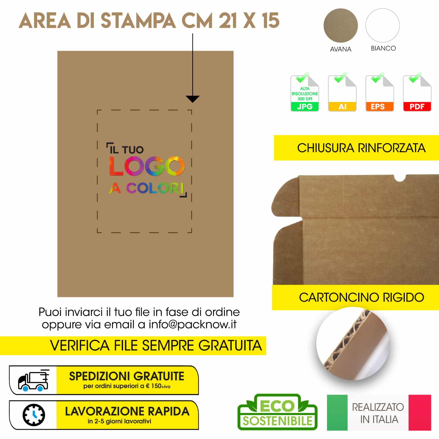 Scatola grande con logo per spedizione e regalo - Cof 7