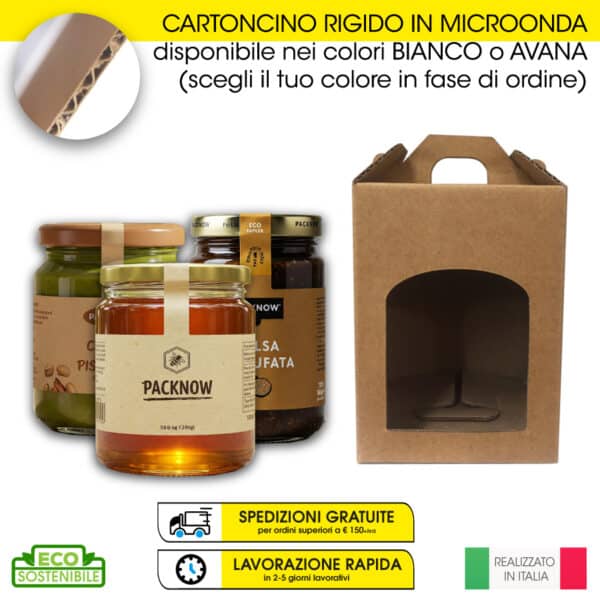 Scatola miele portavasetto da 500 gr