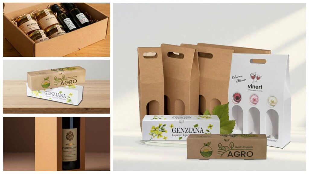 Packaging in Abruzzo: soluzioni in cartoncino personalizzate - scatole porta bottiglie in cartoncino 1