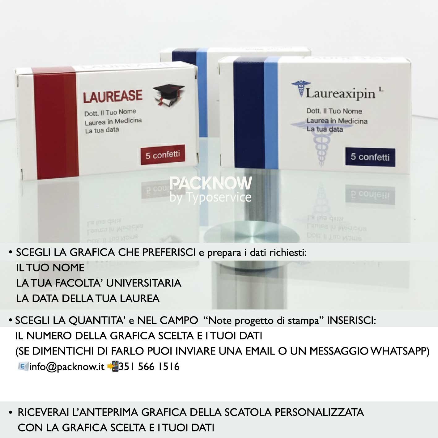 Scatole bomboniera laurea medicina