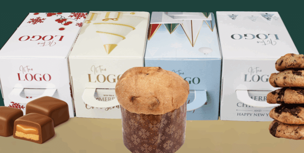 Trasforma il tuo Natale: scopri le scatole personalizzate per il Natale e il packaging delle feste su Packnow.it! - scatole cantucci mostaccioli panettone