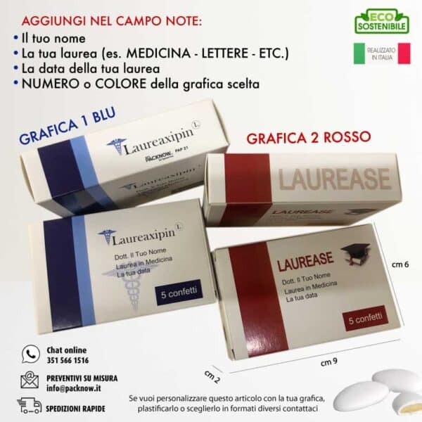 scatola bomboniera laurea medicina