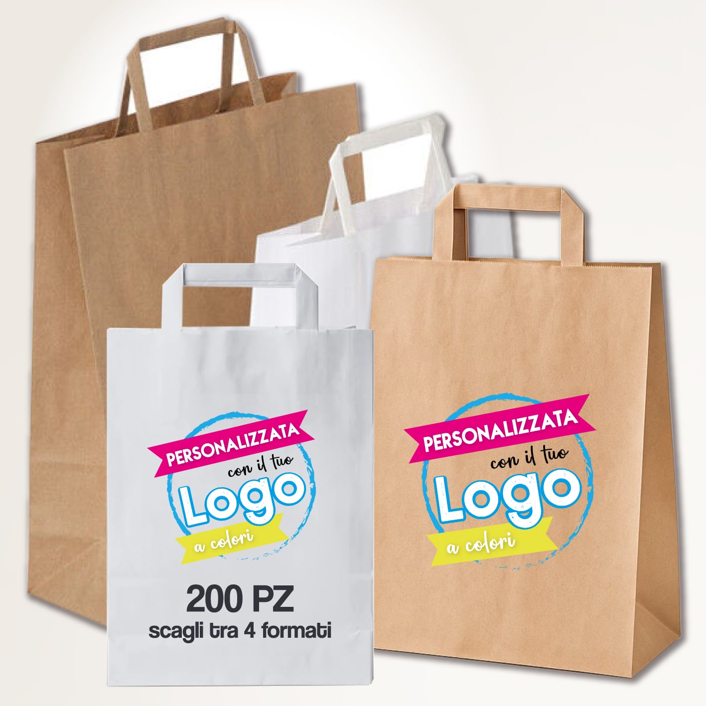 shopper in carta personalizzate