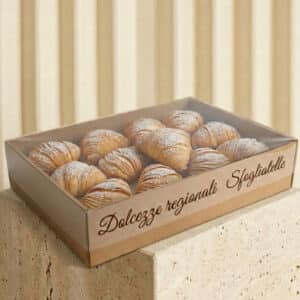 Scatole personalizzate con coperchio trasparente per pasticceria e regali