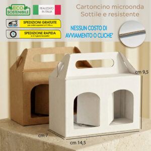 Scatole barattoli miele portavasetto da 2 x 250 gr