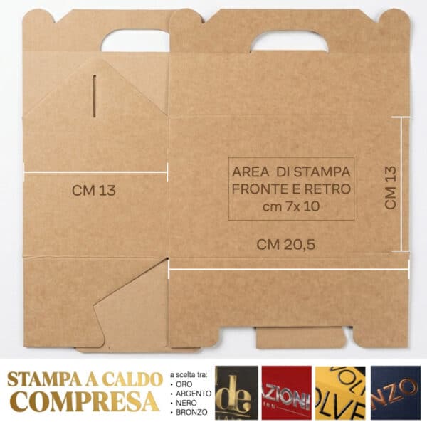 Scatole asporto con manico personalizzate