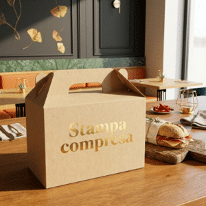 Scatole asporto con manico personalizzate